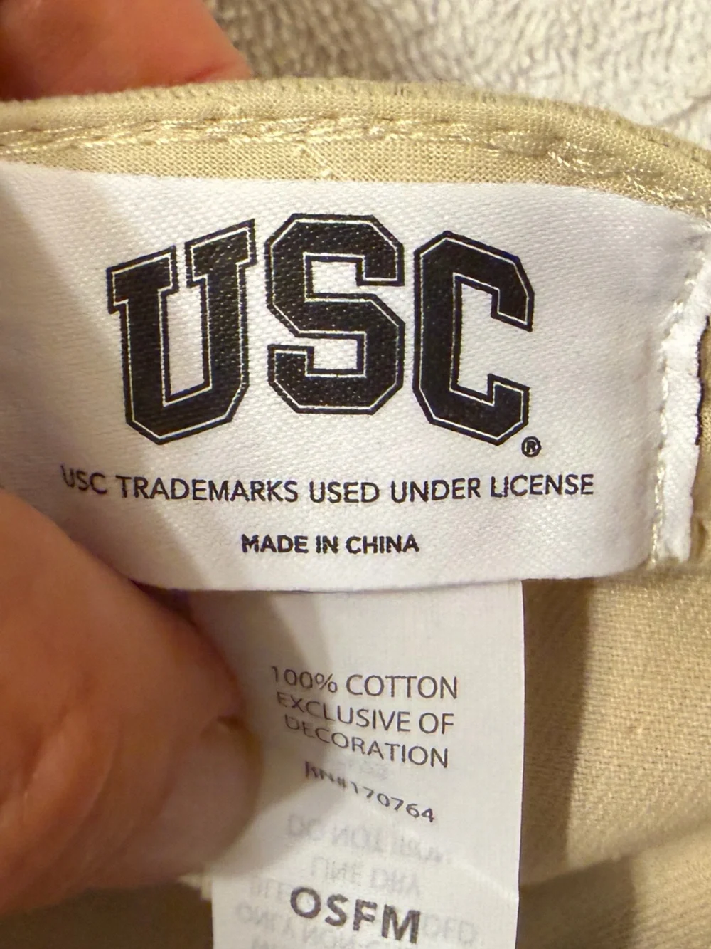 NWT USC Trojans Khaki cap.